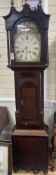 Joseph Humm[ell] of Peterborough. An early 19th century inlaid mahogany and oak eight day longcase