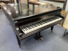 A Bechstein ebonised cased boudoir grand piano, c.1901, length 198cm