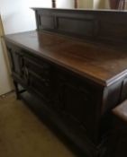 A 1920' Jacobean revival oak sideboard, length 150cm, depth 52cm, height 96cm