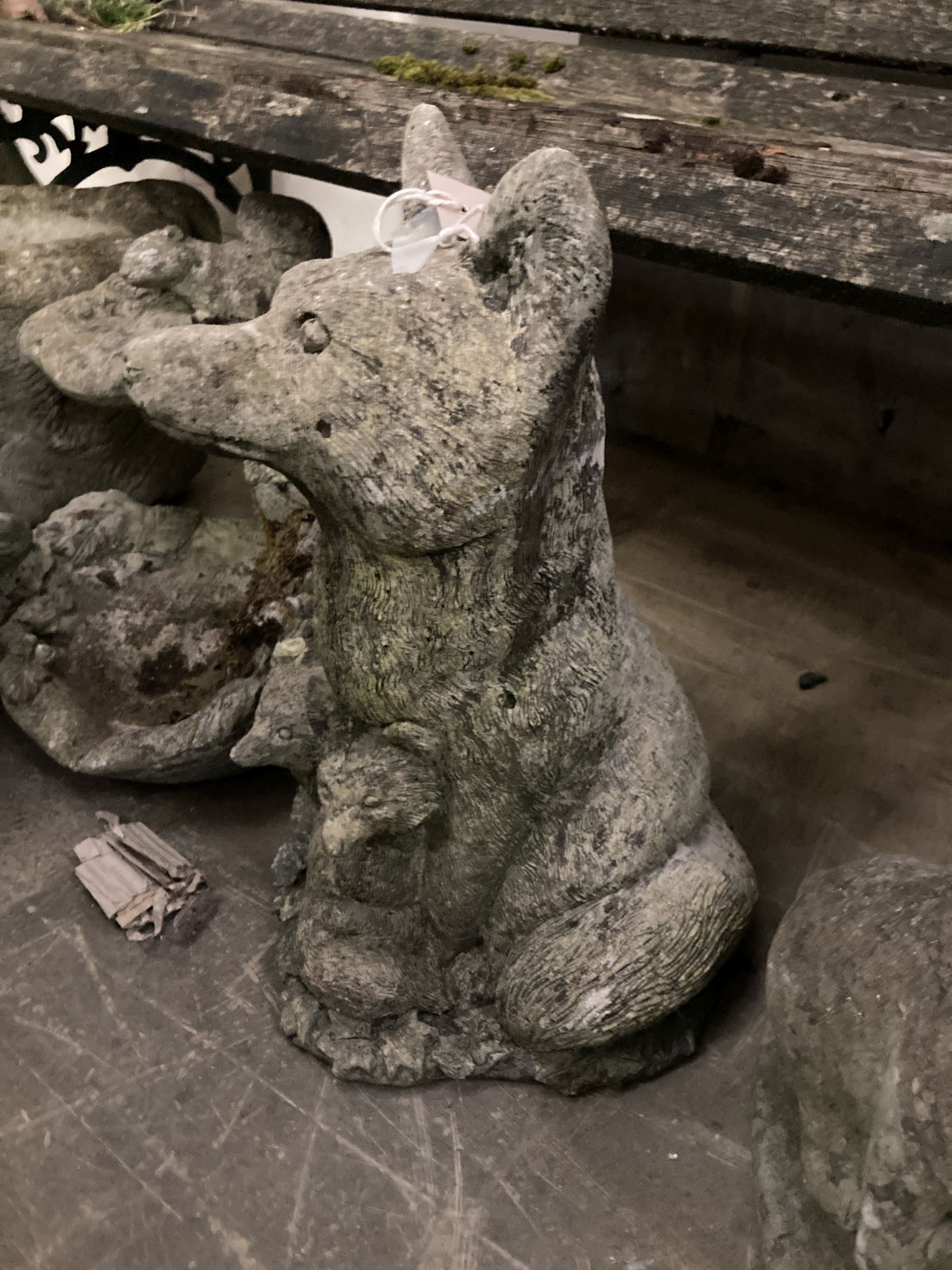 Six reconstituted stone garden ornaments, largest 38cm high - Image 3 of 5