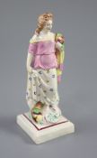 A Neale & Co pearlware figure 'Ceres', on stepped base, c.1795, height 16cmCONDITION: Provenance: