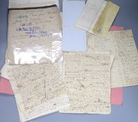 A collection of 18th to 20th century manuscript ephemera