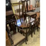 A set of eight early 20th century Queen Anne style mahogany dining chairs (two arm, six single)