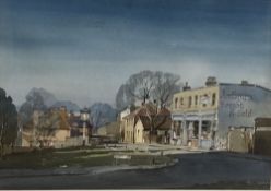 William Barnes, watercolour, 'Crooked Billet, Woodhayes Road', signed, 30 x 42cm