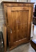 A 19th century Continental cherry armoire, width 118cm, depth 54cm, height 180cm