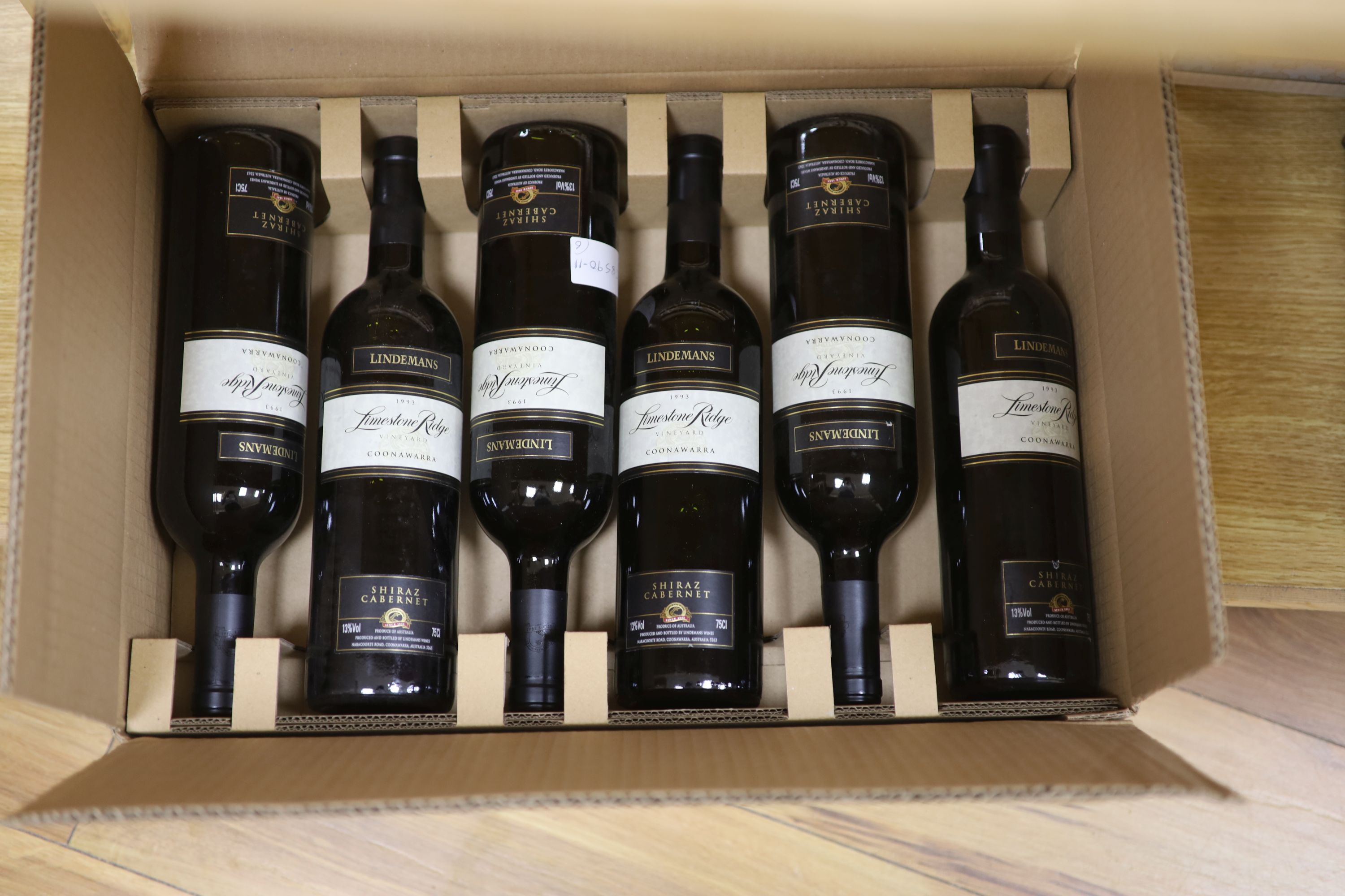 Six bottles of Lindemans Limestone Ridge Vineyard Cabernet Shiraz - Coonawarra, 1993 - Image 2 of 2