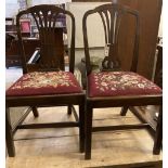 A pair of George III mahogany dining chairs