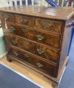 An 18th century walnut chest of drawers, width 97cm, depth 53cm, height 94cm