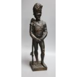 Sir Joseph Edgar Boehm (1834-1890. A bronze figure of a Grenadier, signed J.E.BOEHM. SCR. and