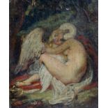 Circle of William Etty (1787-1849)oil on cardoil on cardLeda and the Swan3.75 x 3in.