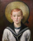 J. Davies c.1900oil on canvasPortrait of a boy sailorsigned21.5 x 17.5in.CONDITION: Oil on canvas