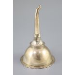 A George III silver wine funnel, by William Bateman, with fluted collar, London, 1815, 14.5cm, 82