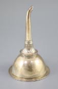 A George III silver wine funnel, by William Bateman, with fluted collar, London, 1815, 14.5cm, 82