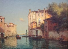 § A. Bouvard Jnr (1870-1956)oil on canvasVenetian canal scenesigned10.25 x 13.5in.CONDITION: Oil