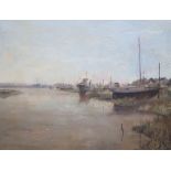Anthony Richard Cooke (b.1933)oil on canvasHouseboats at Shoreham by Seasigned and dated '5928 x