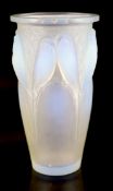 A Rene Lalique 'Ceylan' opalescent glass vase, Marcilhac No. 905, engraved mark 'R. LALIQUE FRANCE',