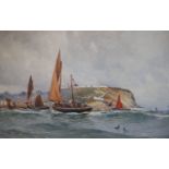 Ernest Dade (1868-1935), Staithes GroupwatercolourFishing boats returning to Scarboroughsigned19 x