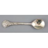 A 1930's Arts & Crafts silver spoon, by Omar Ramsden, the terminal with rose and entwining briars,