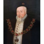 Follower of Sir William Segaroil on wooden panelPortrait of Robert Dudley, Earl of Leicester22.5 x
