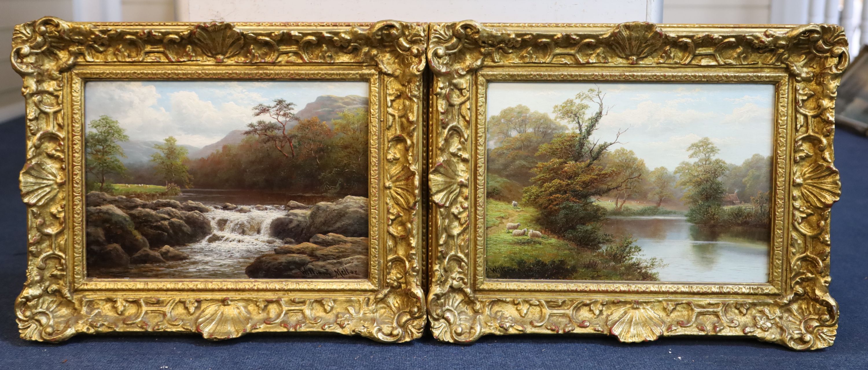 William Mellor (1851-1931)pair of oils on canvasOn The Llugyy, North Wales and On The Nidd nr - Image 3 of 6
