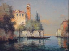 § A. Bouvard Jnr (1870-1956)oil on canvasVenetian canal scenesigned10.25 x 13.5in.CONDITION: Oil