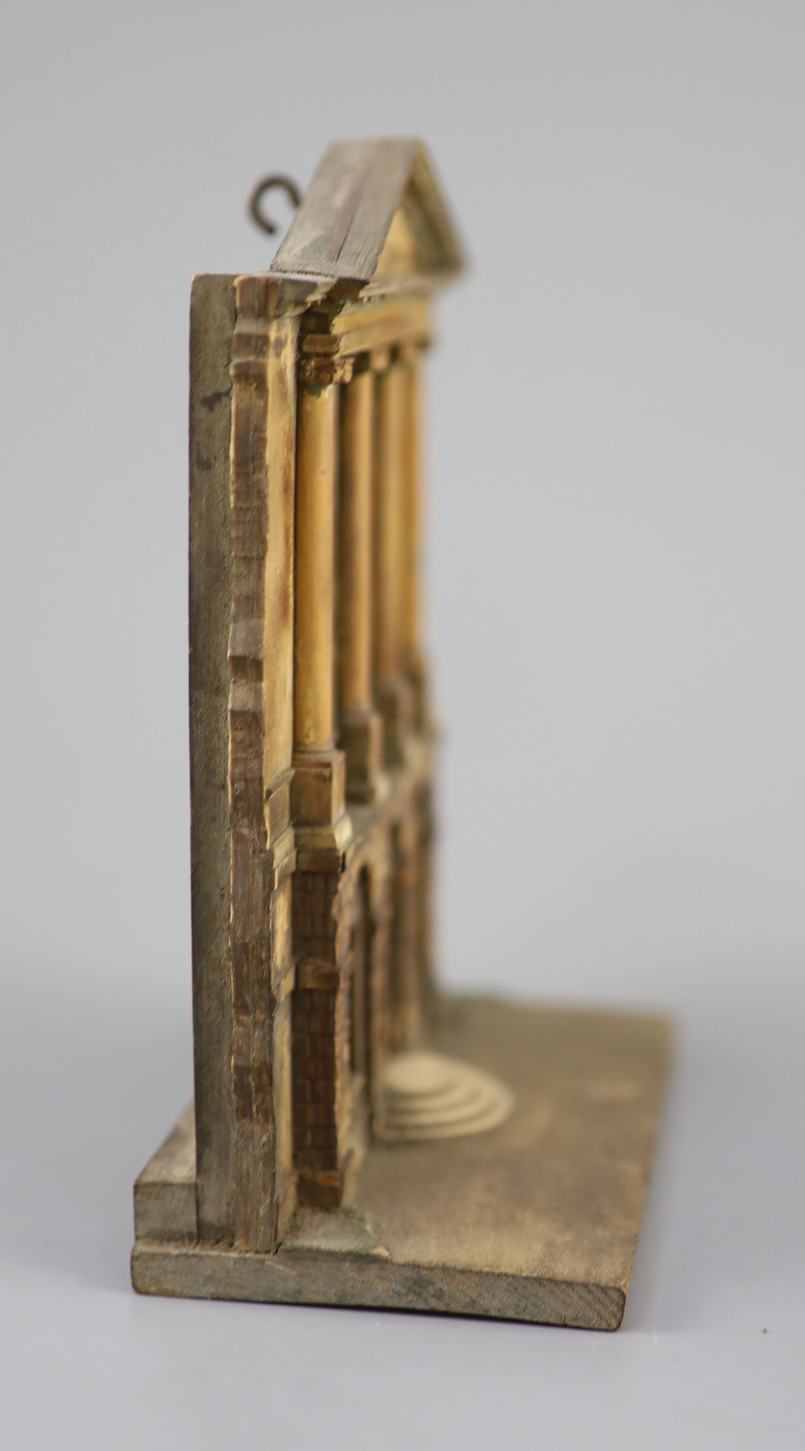 A 19th century painted wood architectural elevation model of Lansdowne House portico, after Robert - Bild 2 aus 3