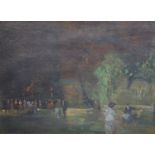 Walter Greaves (1846-1930)oil on canvas'Nocturne', Cremorne Gardens17.25 x 23.5in.CONDITION: Oil