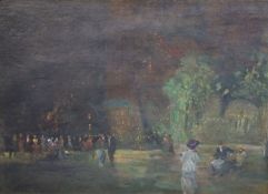 Walter Greaves (1846-1930)oil on canvas'Nocturne', Cremorne Gardens17.25 x 23.5in.CONDITION: Oil