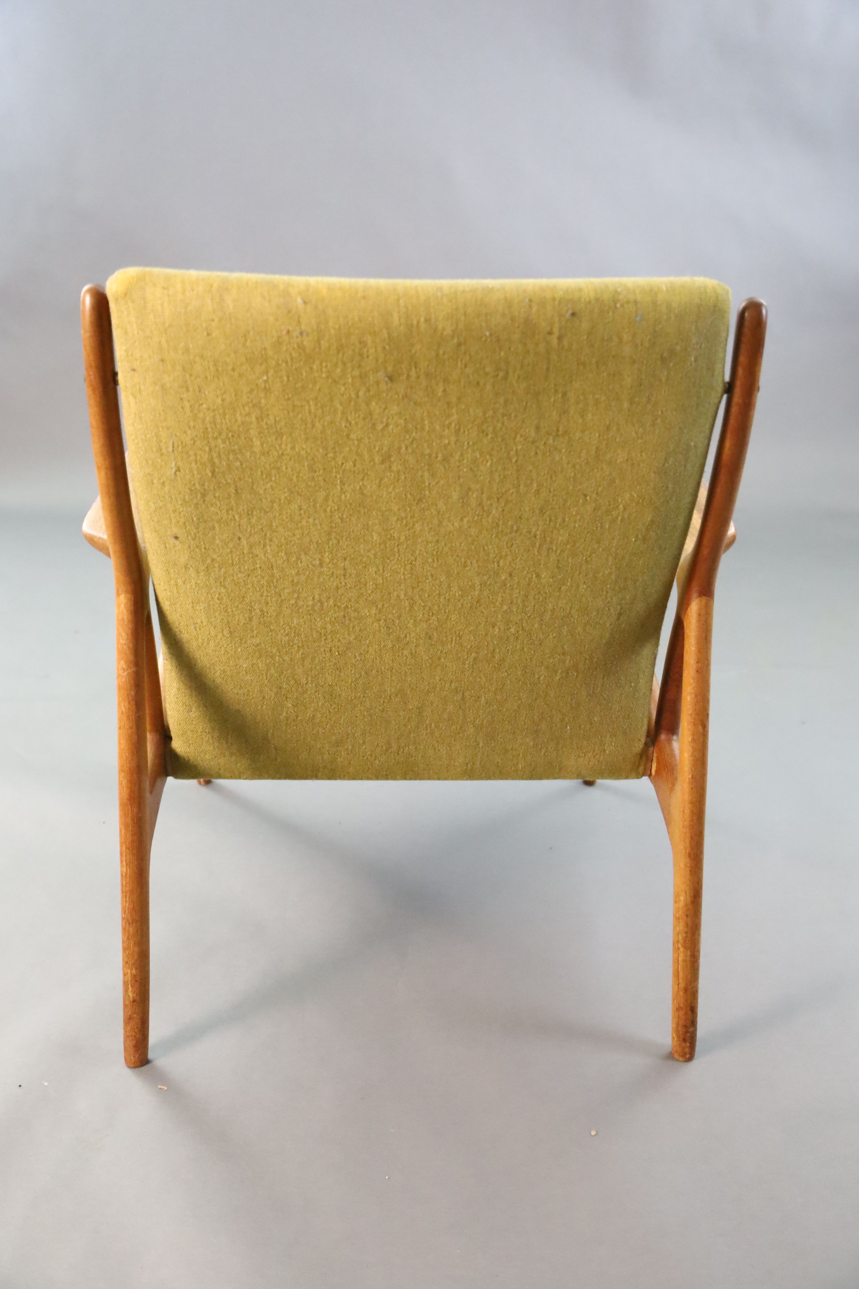 An Andersen & Andersen & Palle Pedersen for Horsnaes teak armchair, c.1963, with original pale green - Image 5 of 5