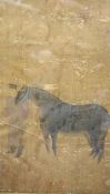 After Zhou Mengfu, painting on silk of a horse and groom, probably Ming or early Qing dynasty,