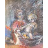 Harold Mockford (1932-)mixed media on paper'Bathtime'signed and titled verso18.5 x 14.5in.CONDITION: