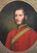 Victorian Schooloil on canvasPortrait of an army officerframed to the oval, 29.5 x 24.5in.CONDITION: