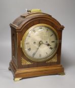 A George III style twin fusee bracket clock, retailed by Mappin & Webb, height with handle down