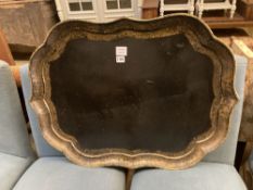 A Victorian B. Walton & Co papier mache tray, 82 x 62cm