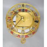 A brass skeleton wall timepiece stamped Bell Bros. BristolCONDITION: Diameter 30cm