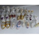 A collection of ceramic shoes