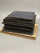 Two 1947 photo albums, Indian interest, one other photo album and a book. History of glass