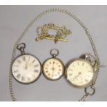 A Victorian silver pair cased keywind verge pocket watch, by Richard Eade, Steyning (outer case
