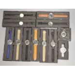 Twelve 'Military' and other modern collectors' watches by Eaglemoss, comprising: c. 1913 British