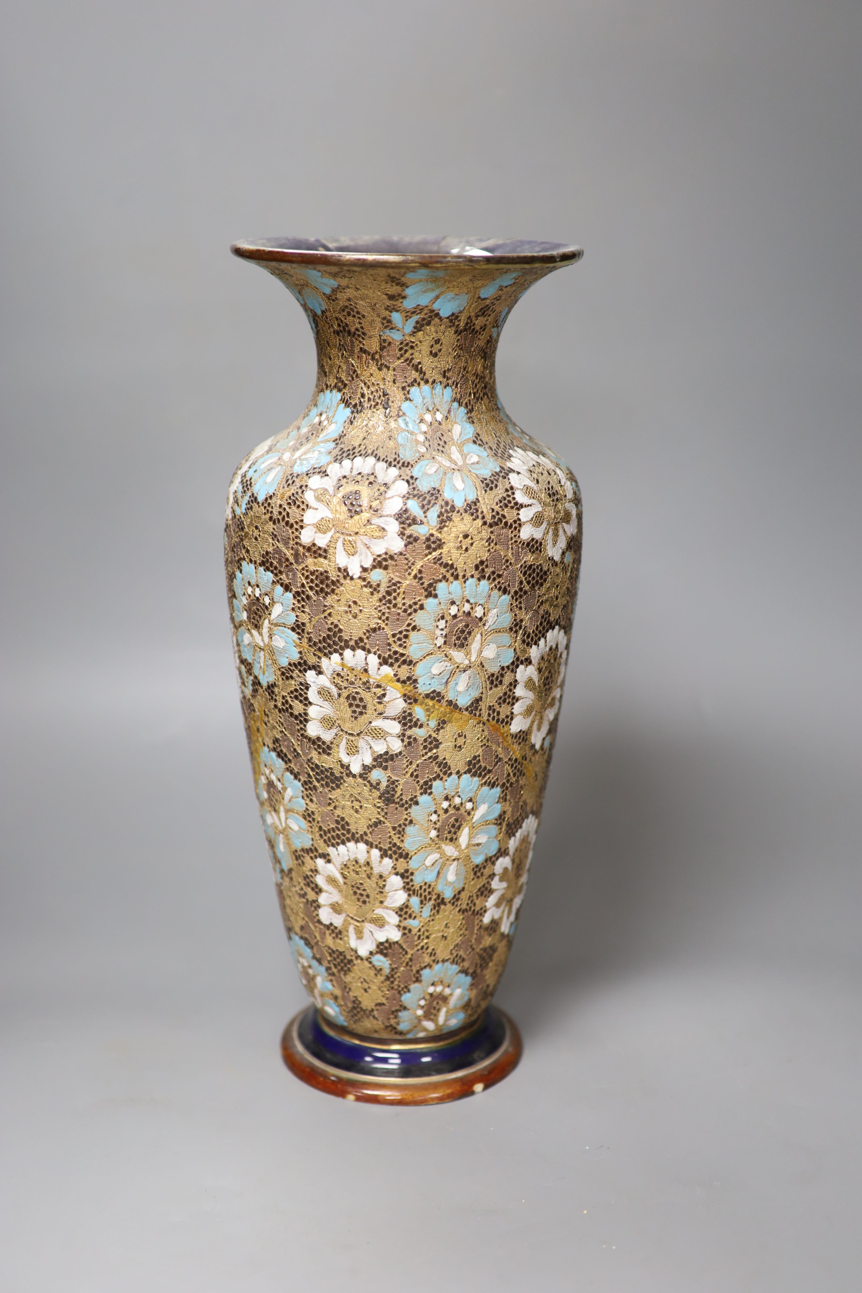 A large Doulton Slater's Patent vase, height 40cm (a.f.) - Image 2 of 4