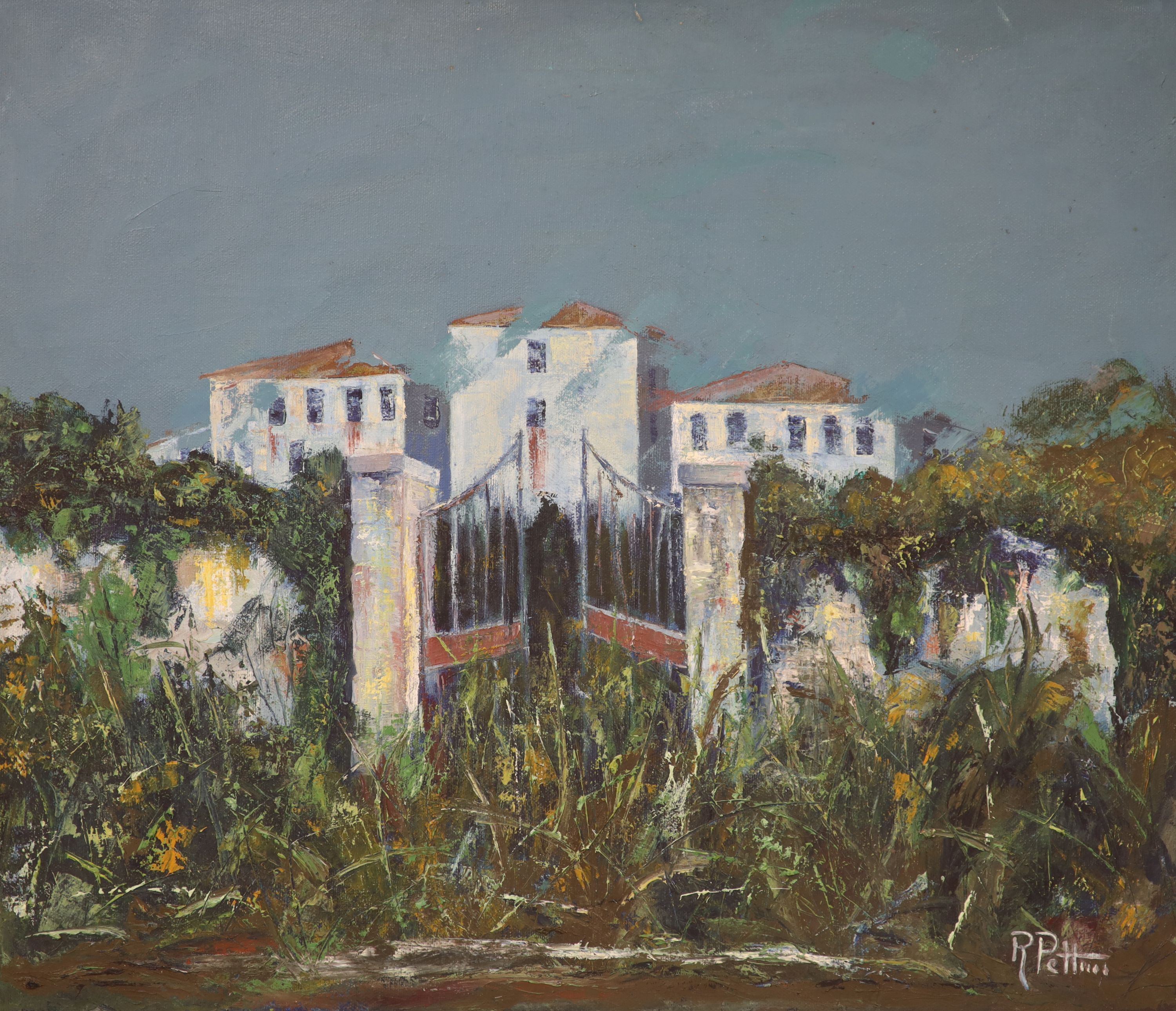 R. Pettini, oil on canvas, 'Villa Veneta, Verona 1995', signed, 50 x 60cm