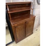 An early Victorian mahogany chiffonier, width 96cm, depth 32cm, height 146cm