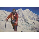 Mountaineering interest - Chris Bonington signed coloured photograph with letter