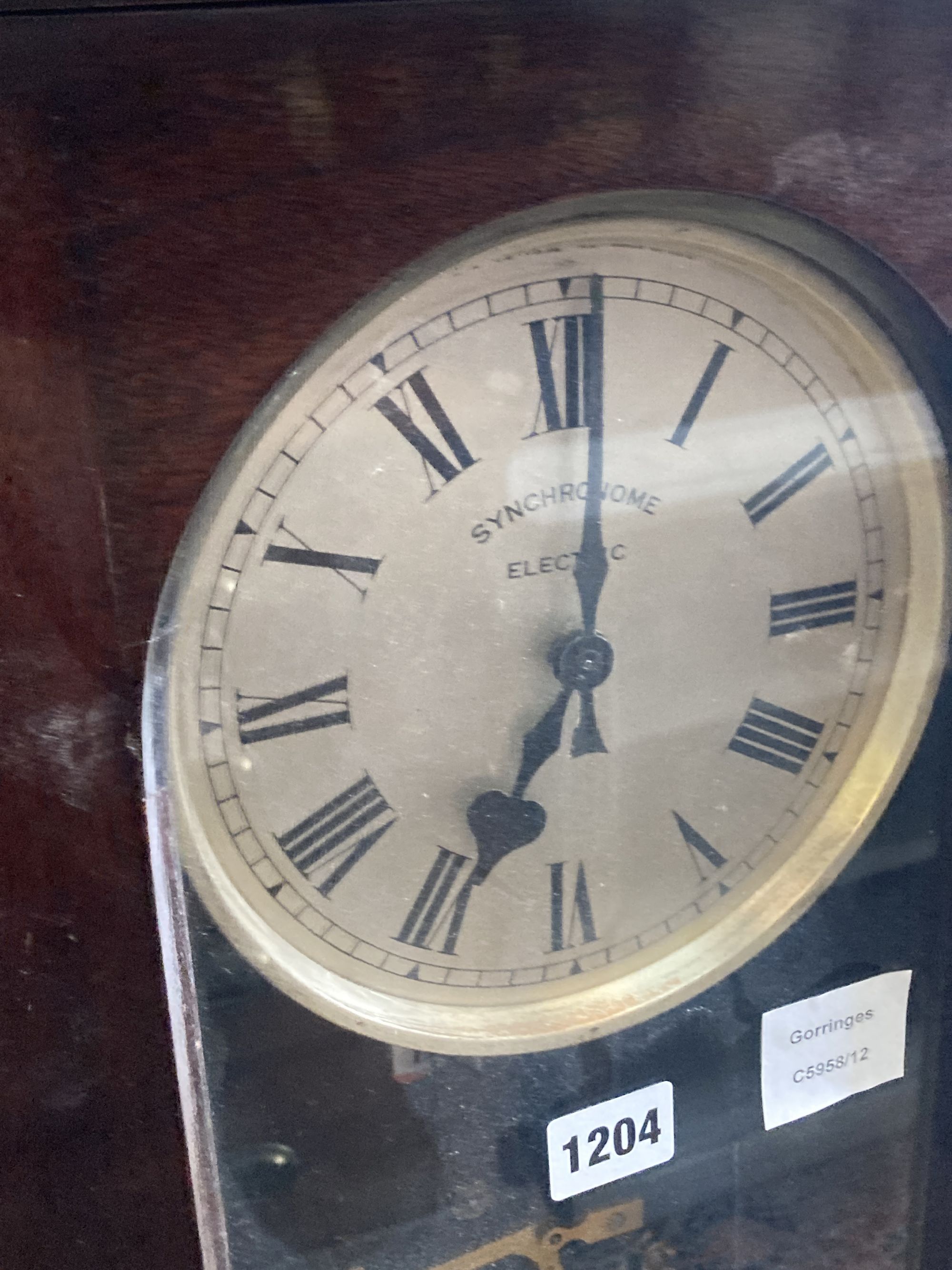 A Synchronome electric mahogany cased pendulum master clock - Image 2 of 5