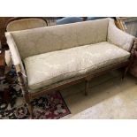 A George IV mahogany settee, width 162cm depth 68cm height 87cm