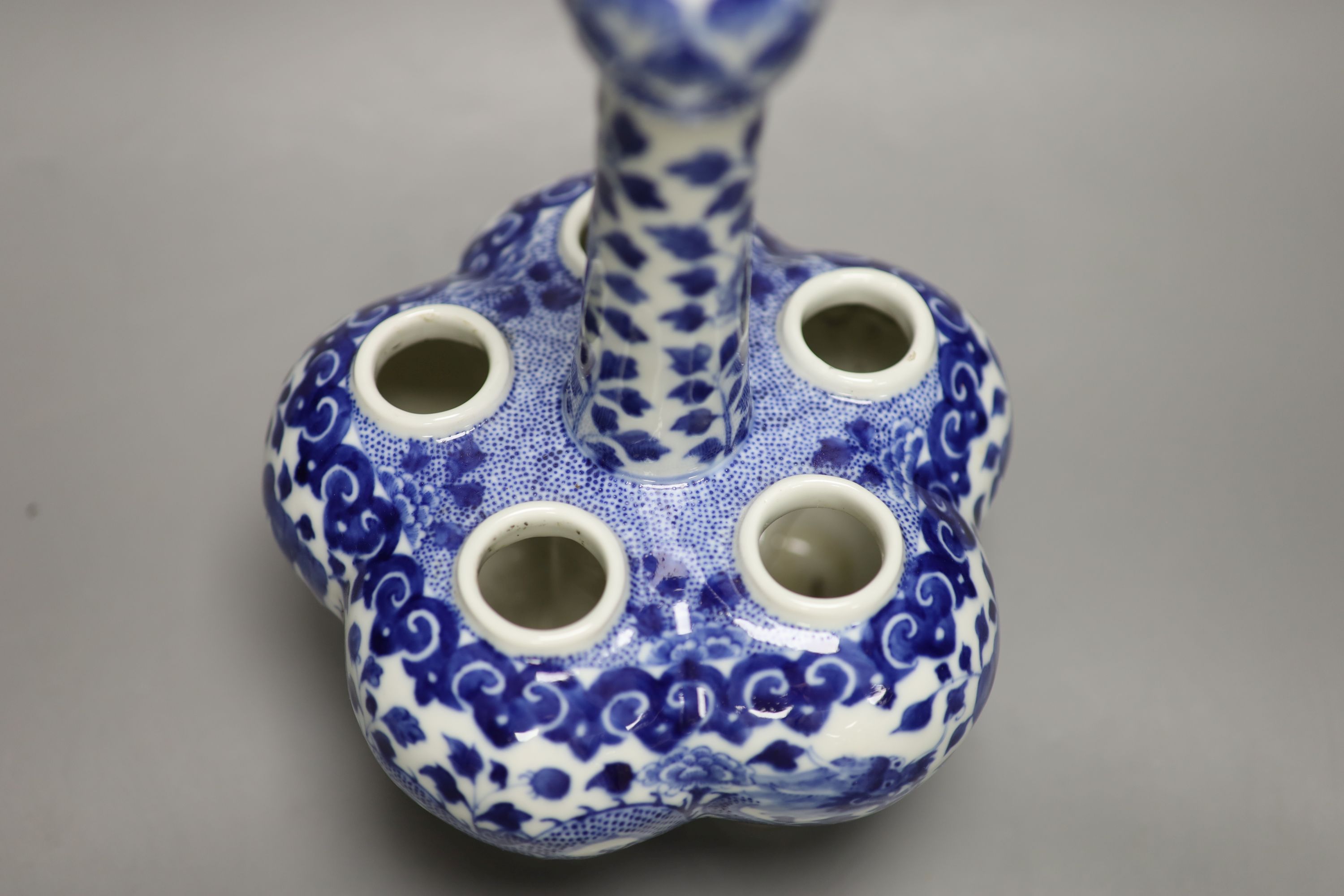 A Chinese blue and white 'dragon' tulip vase, height 26cm - Image 2 of 3