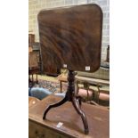 A Victorian mahogany tilt top tripod wine table, width 60cm depth 52cm height 75cm