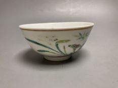 A Chinese famille rose porcelain bowl, Guangxu mark and period, 13cm diameter, 6cm highCONDITION: