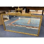 An Adam design gilt frame overmantel mirror, width 112cm, height 78cm