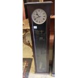 A Synchronome electric oak cased pendulum master clock, Patent no.26170, 1930, lacking seconds hand